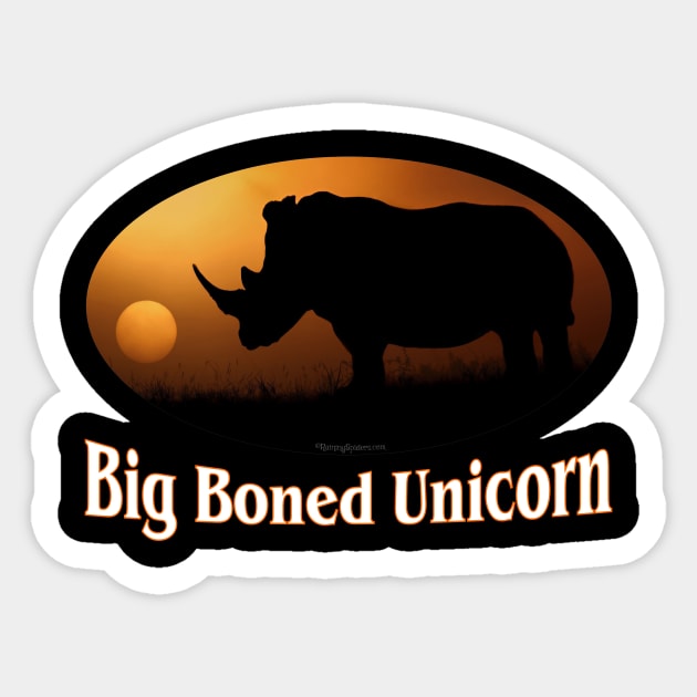 Big Boned Unicorn Sticker by RainingSpiders